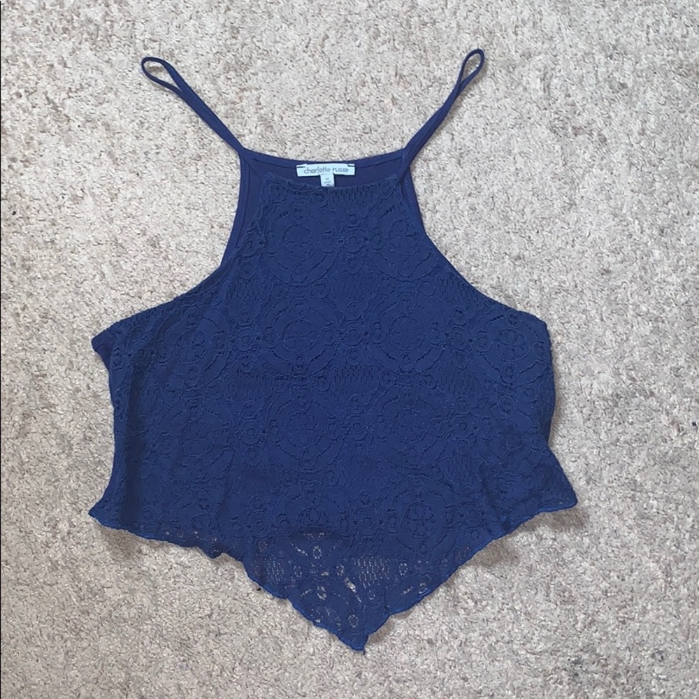 Charlotte Russe Blue Crop Top
